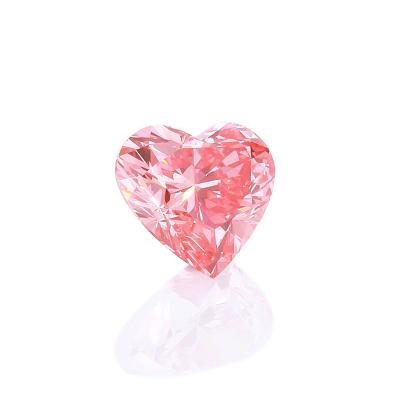 China Fancy pink color fire starsgem CVD lab diamond heart shape diamond for sale