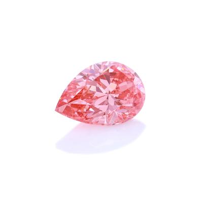 China Excellent Cut Sparkling Fancy Shape Plus Pear Cut Pink Lab Developed Diamond CVD for sale