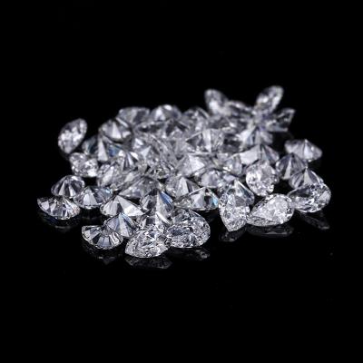 China Good quality play or color fire starsgem hpht diamond for jewelry making 0.15ct pear cut lab diamond melee for sale