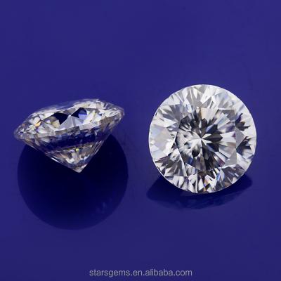 China Game Or Fire Color 8mm 2 Carat Color Synthetic White Moissanite Machine Cut Loose Moissanite Gems for sale