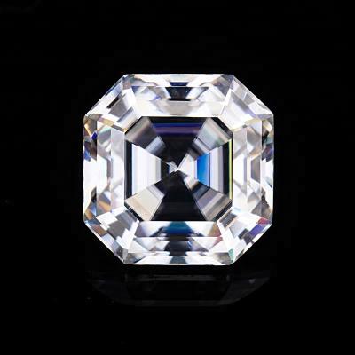 China Plus eliciting Diamond Price 3 Carat Wholesale 8mm Asscher Cut Loose Moissanite Stones. for sale