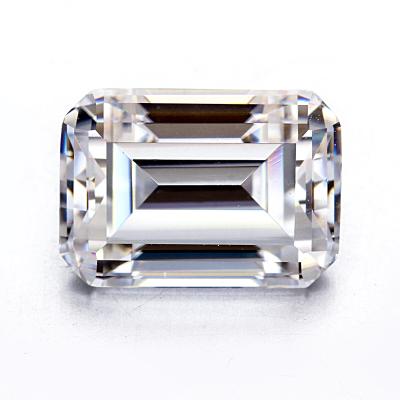 China Octagon fire green Moissanite color set or cut 8x10mm from moissanite maker without shape color for sale