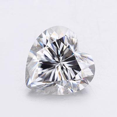 China Game or fire color 9x9mm 3carat heart cut Diamond Wholesale Brilliant Heart Shape cut GRA certified moissanite for sale