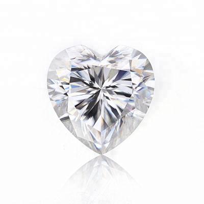 China Color fire starsgem small size heart shape moissanite synthetic loose heart cut moissanite for sale