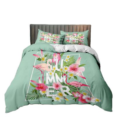 China Folded Summer 3D Sheet Printed Bedding Can Be Customized Down Comforter Set Hotel Home Textile for sale