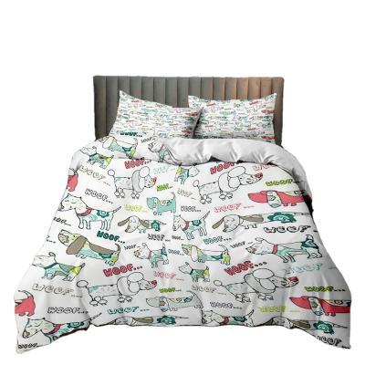 China Folded Luxury Animal Printed Cotton Digital Print Customized Designs Bedding Sets for sale