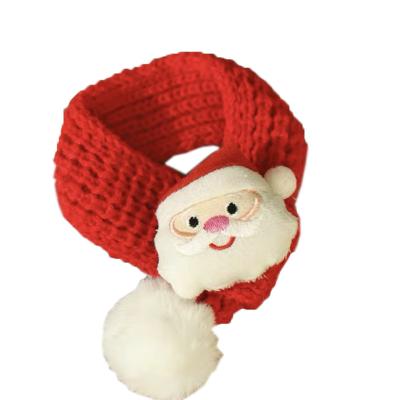 China Wholesale Red Handmade Cute Stocked Christmas Cat Dog Scarf Small Pet Gift Neck Towel for sale