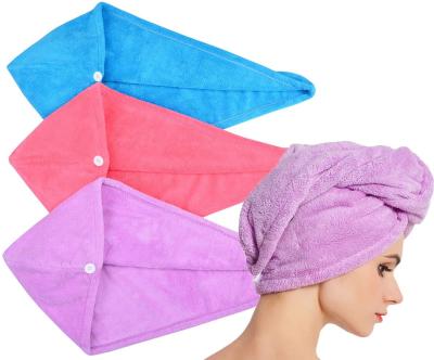 China Wholesale Customized Quick Dry Microfiber Wrap Girl's Quick Dry Towel Strong Water Absorbent Quick Dry Hair Turban for sale