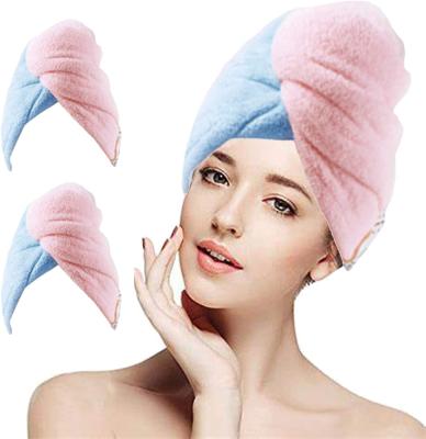 China QUICK DRY the latest color special thick absorbent women fashion vacuum compressed patchwork hair wrapping quick dry turban for sale