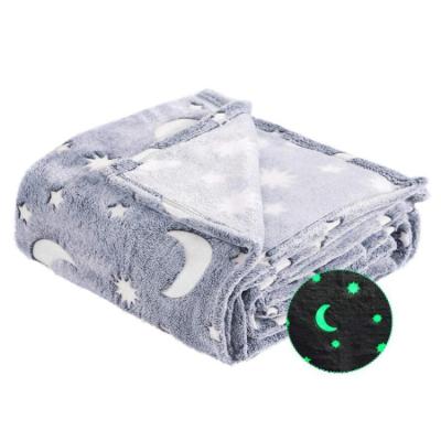 China Wearable Fluffy Wholesale Kids Like Glow In The Dark Professional Sustainable Star Glow In The Dark Blanket for sale