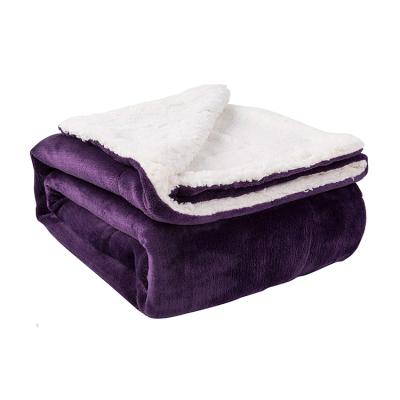 China High Quality Winter Anti-pilling Flannel Super Soft Thick Sherpa Fleece Double Layer Throw Blanket Customized For Sofa Bed for sale