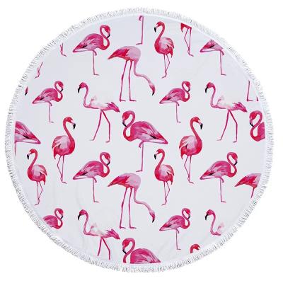 China Disposable BSCI 1 100% Polyester Custom Digital Printing Round Beach Towels for sale