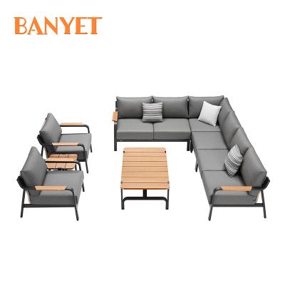 China Eco-freindly Easy Storage Outdoor Sofa Design Aluminium Garden Furniture Sofa for sale