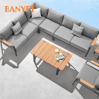 China Eco-freindly Hot Sale Modern Outdoor Aluminum Garden Furniture Exterior Sofa for sale