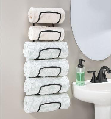 China Stainless Steel Bathroom storage Shelf with Towel Bar Shower Rectangular Rack Wall Mounted Cosmetic Holder for sale