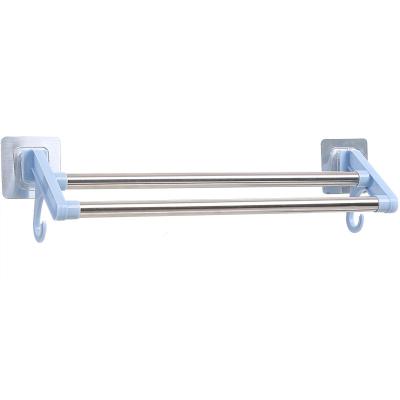 China Perforation-Free Stainless Steel Wall Rowel Rack Bathroom Towel Rack for sale