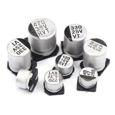 China aluminum electrolytic capacitor 6.3V 10V 16V 25V 35V 50 100V any size aluminum electrolytic capacitor for sale