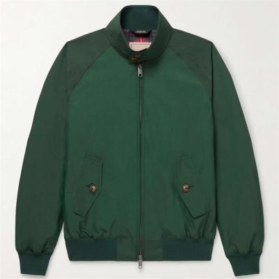 China Funnel Neck Pine Breathable Stylish Custom Made Green Bomber Jacket For Men for sale