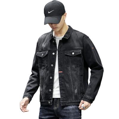 China Viable Denim Jacket Men's Denim Jacket Washed In Plain Color Large Size Plus Size Mens Jackets For Youth for sale