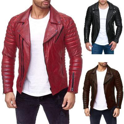 China Motorcycle Men's Leather Jacket Coat Men's Jacket Waterproof Jacket Young Man for sale