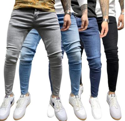 China New spring and autumn men's solid color jeans men's high quality QUICK DRY skinny jeans for sale