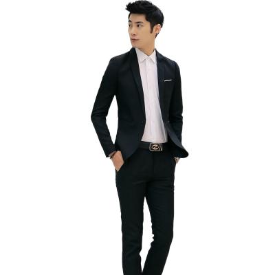 China spring and autumn men's suits Anti-wrinkle fashion suits set for men's leisure vest thin suit for men for sale