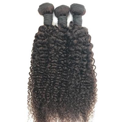 China Straight Peruvian Kinky Curly Human Hair Bundles 20inch for sale