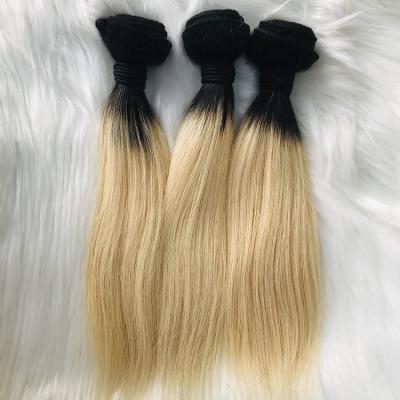 China Human Hair 10A 12A Ombre Hair Bundles Brazilian Virgin Remy Straight Human Hair Weave Bundles Factory Promotional Quality Pretty for sale