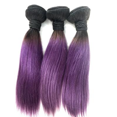 China Human Hair 10A 12A Ombre Hair Bundles Brazilian Virgin Remy Straight Human Hair Weave Bundles Factory Promotional Quality Pretty for sale