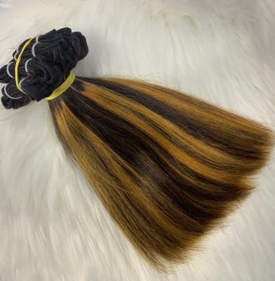 China 9 Inch Double 10a Straight Draw Hair , Ombre Color Hair Bundle for sale