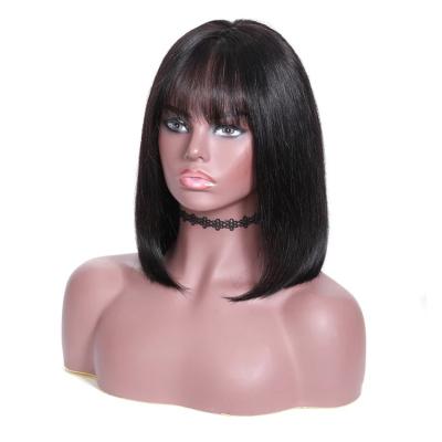 China Cheap Price 4x4 Human Hair Lace BOBO Closure Wig Best Quality Silky Straight Wave Factory Made for sale