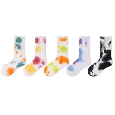 China Custom Designer Cotton Tie Dye Socks High Quality Popular Logo QUICK DRY for sale