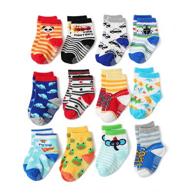 China Sale Basic Winter Cotton Anti Slip Thick Warm Newborn Kids QUICK DRY Socks 12 Pairs One Child Set Socks for sale