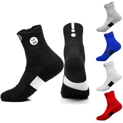 China Breathable Professional Custom Logo Cotton Sport Running Cycling Socks For Men for sale