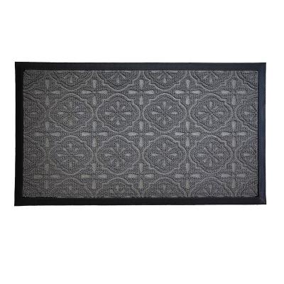 China Wholesale 5mm Cut Pile Washable Rubber Floor Support Printed Outdoor Welcome Mat for sale