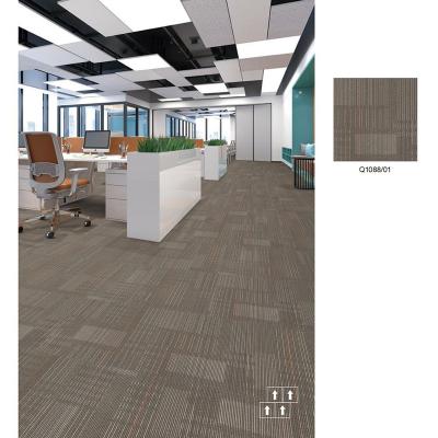 China Stain Resistant Commercial 50x50 PE Office Floor Mat 50*50 PVC Nylon Square Back Luxury Floor Mat Tiles for sale