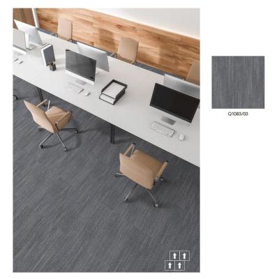 China Stain Resistant Customized PVC Backing Carpet Tiles 50*50 PE Backing Stain Resistant Office Carpet Tiles for sale