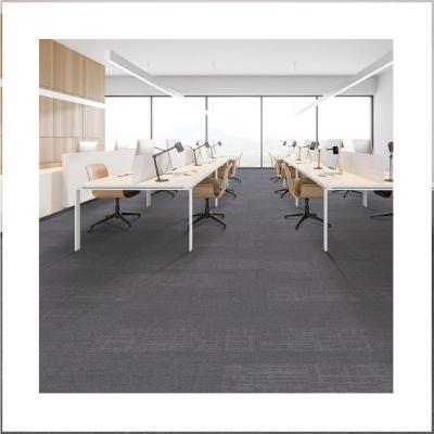 China Stain Resistant Super Affordable Tile Carpet Gray Loop Pile Cut Pile Carpet Tiles Office for sale