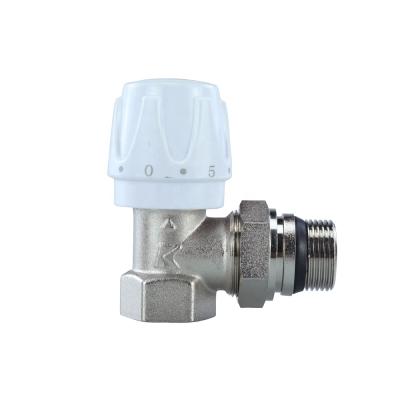 China Room Control Zhejiang kainbeili Water Radiator Valve Thermostatic Manual Brass Angle Type For Radiator Heating for sale