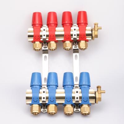 China Zhejiang Kaibeili Hydronic Traditional Underfloor Water System Mixing Valve Brass Manifold for sale