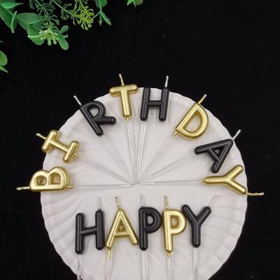 China No Smoking Wholesale creative golden birthday party cake decoration cake candles gold number birthday candle for sale