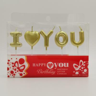 China No Smoking Hot Selling Birthday Candle Stick Birthday Candle Letter Candles In Party for sale