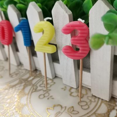 China No Smoking Wholesale Happy Birthday Cake Candle Number Shape Birthday Candle For Decoration for sale