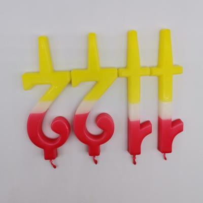 China No Smoking Popular Rainbow Birthday Candles Gold Birthday Candles For Birthday Party for sale