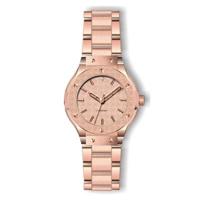 China Day/date texture fashion stainless steel watch for luxury ladies custom logo 3ATM quartz watches women wrist for sale