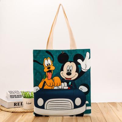 China Wholesale Cotton Handled Tote Bag Canvas Bag Factory Hand Advertising Logo Canvas Cotton Bag for sale