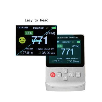 China 2021 Monitors CO2 Detector Dose Air Quality Monitor Gas Analyzer with 3.2 inchTFT Screen Display, 125*96*88mm Recharge Batteries for sale