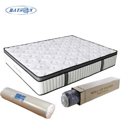 China Eco - Friendly Bedroom Sleeping Mattress Roll On Memory Mattress Rolled Up Pocket Spring Mattress for sale