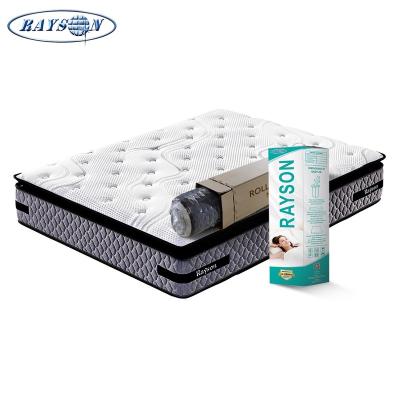 China Eco-friendly Rayson or Health Hot Sale Double Bed Memory Foam Queen Size Pocket Spring Hotel Bed Mattress for sale