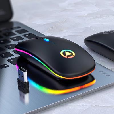 China Ultra-thin wireless mouse with 2.4G optical and BT model wireless mouse with rechargeable battery for PC laptop for sale